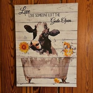 Cow and Sunflower Wall Art